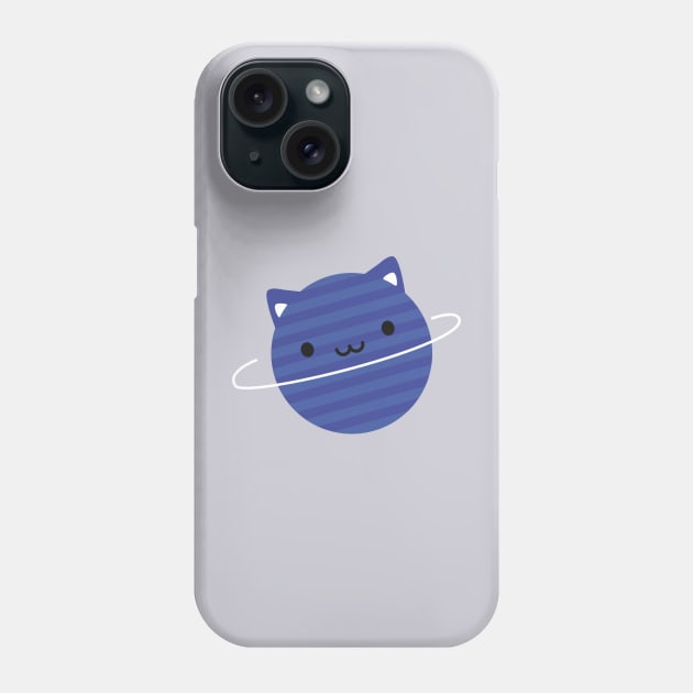 Kawaii Cat Planet in Space Phone Case by marcelinesmith