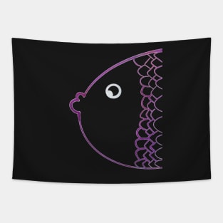 Colorful karp rainbow purple Tapestry