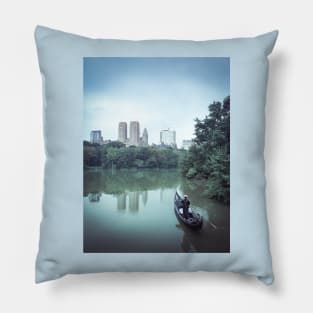 Central Park Gondola Boat Ride New York City Pillow