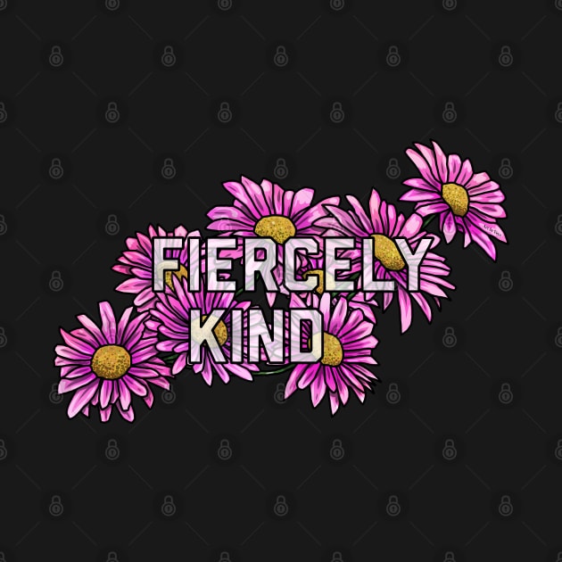 Fiercely Kind Pink Daisies by Art by Veya