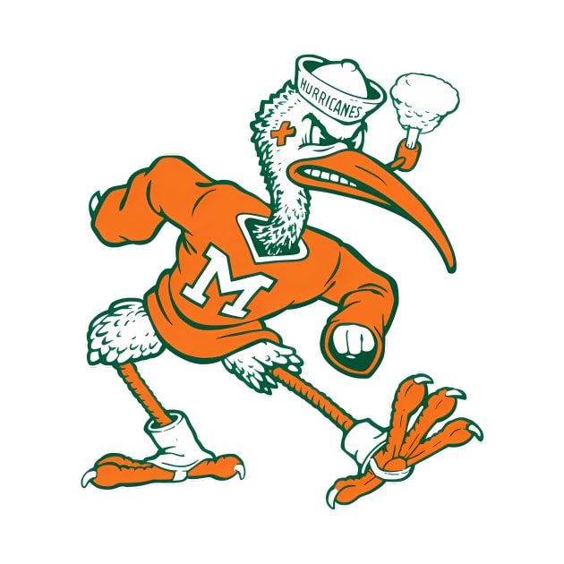 Vintage Sebastian Mascot of Univ of Miami Mascot