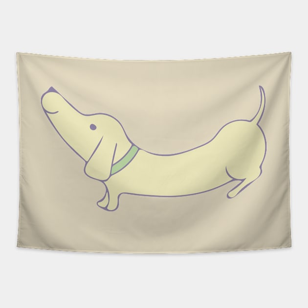 Wiener Dog Tapestry by Jackie Hurd