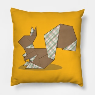 Plaid Squirrel Pillow