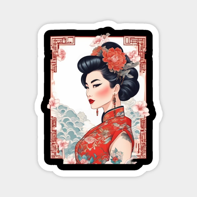 Traditional Chinese Lady Magnet by animegirlnft