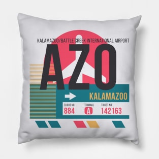 Kalamazoo (AZO) Airport // Sunset Baggage Tag Pillow