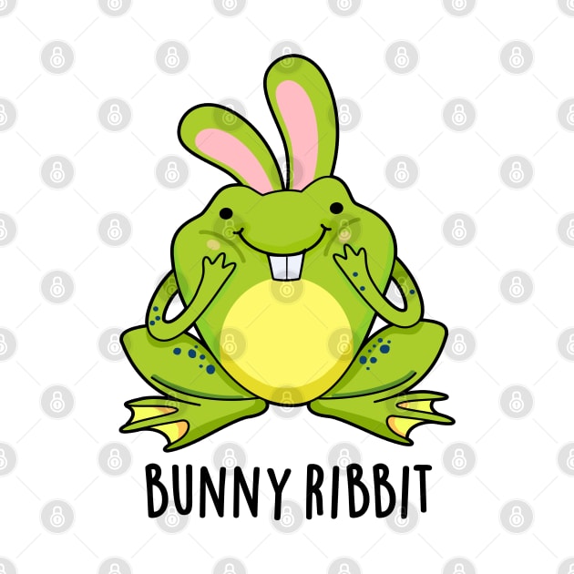 Bunny Ribbit Cute Rabbit Frog Pun by punnybone