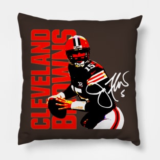 Cleveland Browns Joe flacco with autograph Pillow