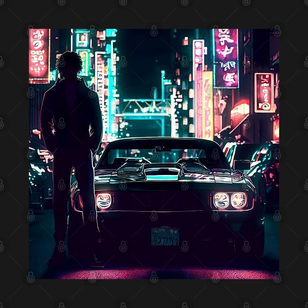 Classic Charger in Neon Lights by HSDESIGNS