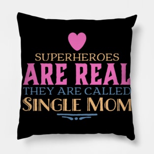 Single Mom Superhero Mother Family Pillow