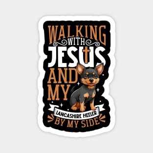 Jesus and dog - Lancashire Heeler Magnet