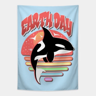 Earth Day Orca Tapestry