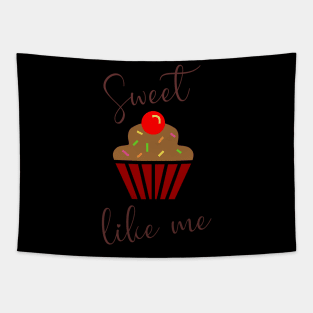 Sweet & Tasty Bakery Cupcake Slogan Tapestry