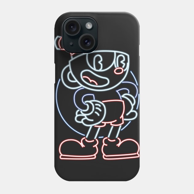 Cuphead neon Phone Case by AlanSchell76