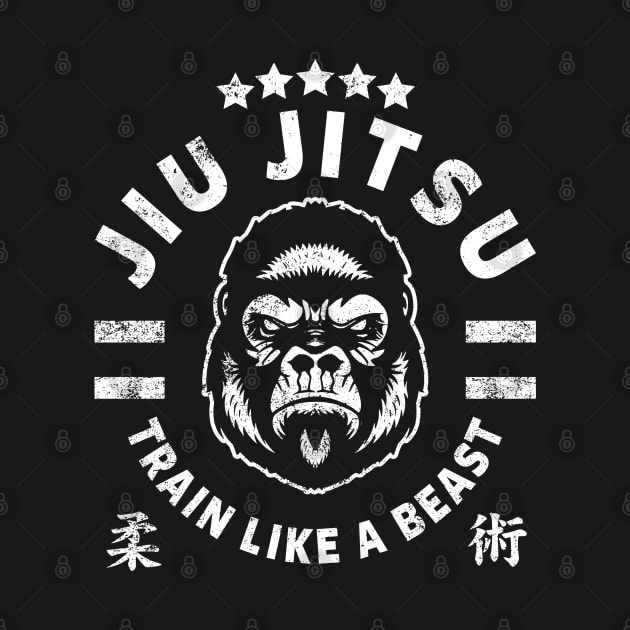 JIU JITSU - TRAIN LIKE A BEAST by Tshirt Samurai