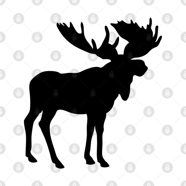 Moose Silhouette - Moose - T-Shirt