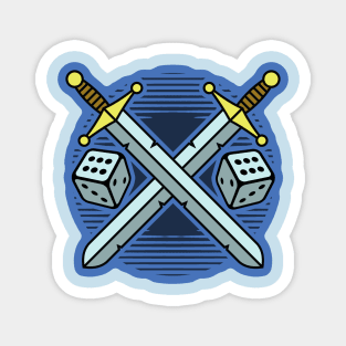 swords and dice Magnet