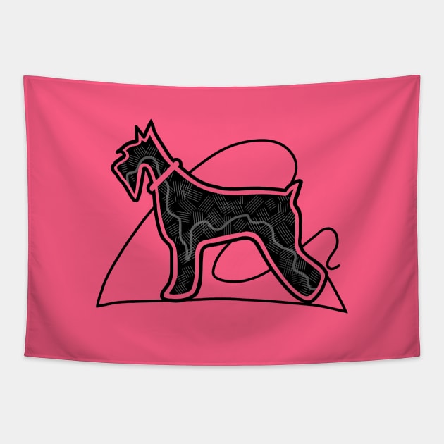 Schnauzer Dog Tapestry by DesignTree