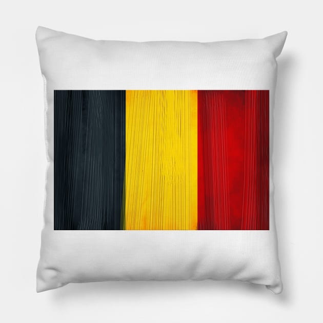 Belgium Flag Pillow by Dojaja