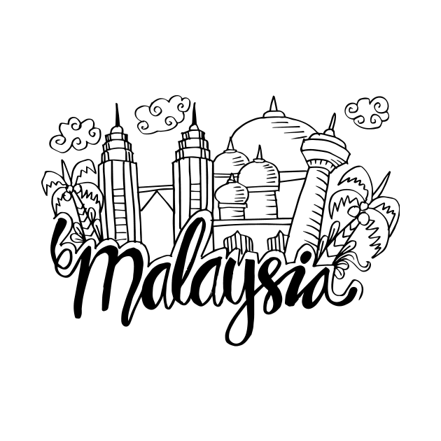 Hand Drawn Symbols Of Malaysia. by Handini _Atmodiwiryo