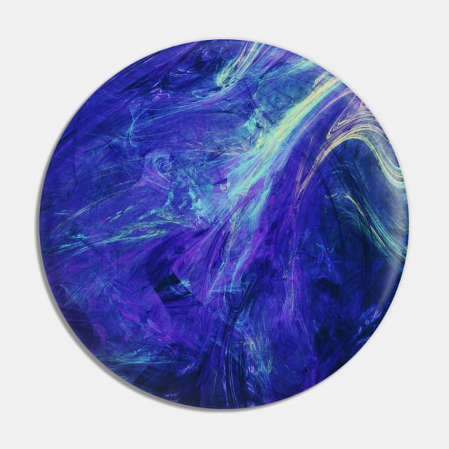 Blue Liquid Splash Neon Swirl Abstract Artwork Pin by love-fi