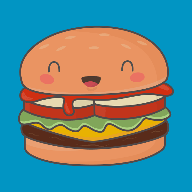 Happy Burger T-Shirt by happinessinatee