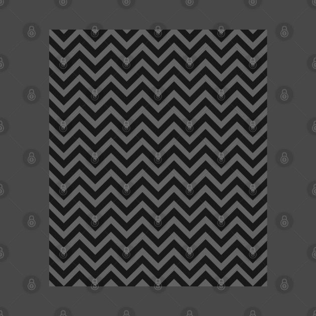 Grey and Black Chevron Zig Zag by OneThreeSix