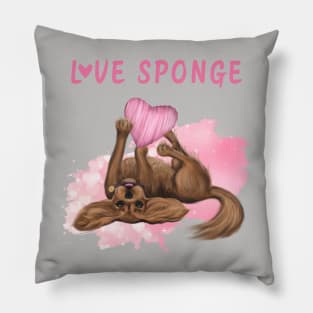 Ruby Cavalier King Charles Spaniel Love Sponge Pillow