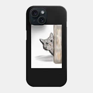 Peeking cat Phone Case