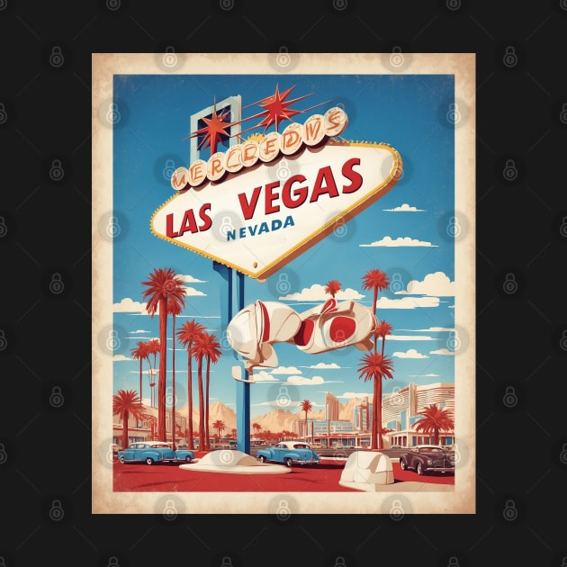 Las Vegas United States of America Tourism Vintage Poster by TravelersGems