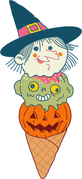 Halloween icecream Kids T-Shirt by ppmid