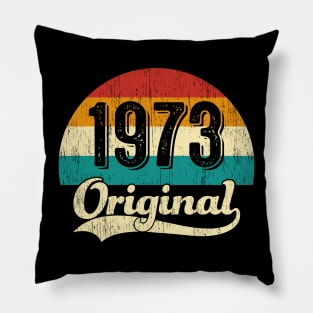 50th Birthday Gift Man Woman Vintage Original 1973 Pillow