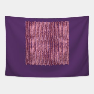 Knit Wave Coral Tapestry