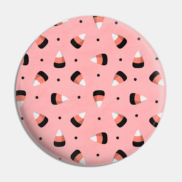 Candy Corn - Pink And Black Pin by teevisionshop