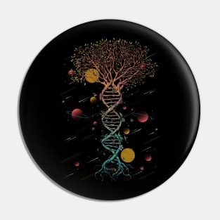 DNA Tree Life Genetics Biologist Science Earth Day Pin