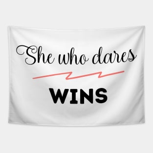 She who dares wins Tapestry