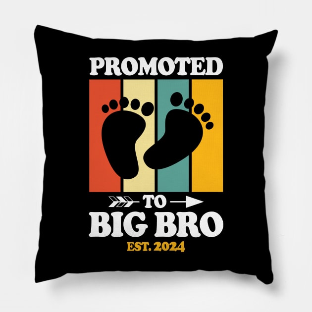 Promoted to be a Big Bro - Est. 2024 Pillow by AngelBeez29