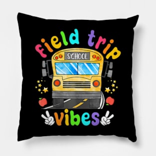 2024 Field Trip Vibes Bus Students Teachers School Pillow