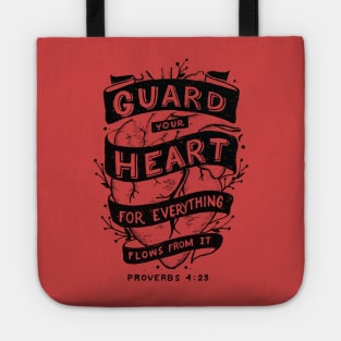 Guard your Heart Proverbs 4:23 Bible Verse Tote