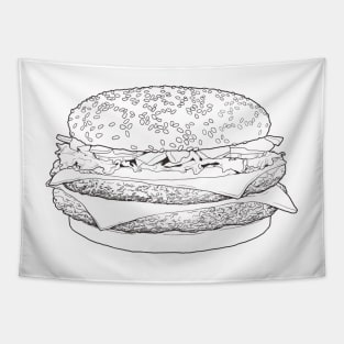 Double Cheese burger Tapestry