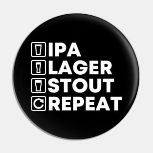 IPA LAGER STOUT REPEAT Pin