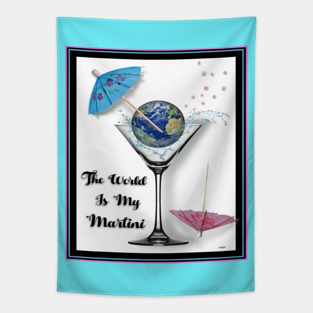 MARTINI DRINKERS OF THE WORLD UNITE Tapestry by PETER J. KETCHUM ART SHOP