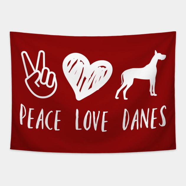 Peace Love Danes Tapestry by nyah14