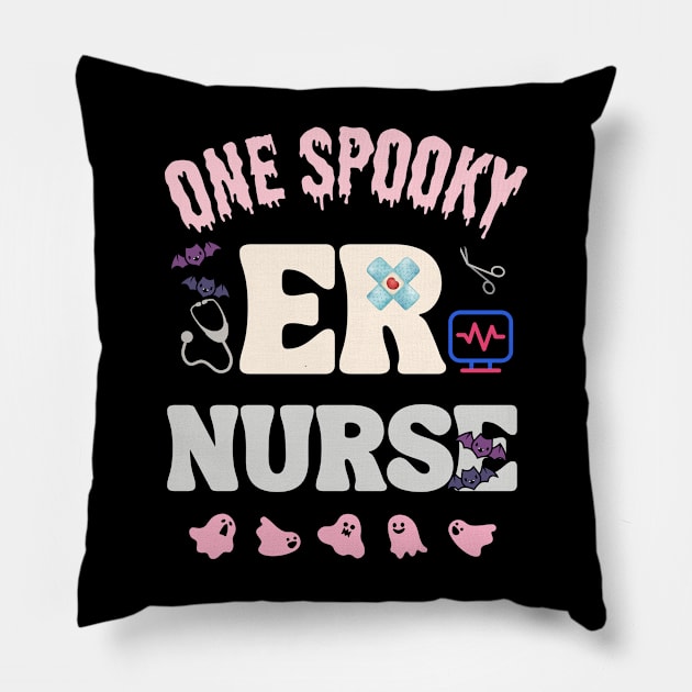 One Spooky ER Nurse Halloween Pillow by stressless