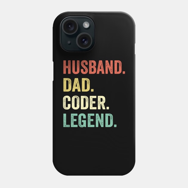 Husband Dad Coder Legend Phone Case by Wakzs3Arts