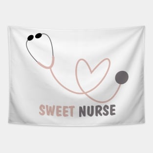 Pink Heart Stethoscope Magnet for sweet nurses Tapestry