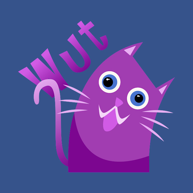 Disover Pretty Purple Silly Cat - Cat - T-Shirt