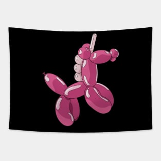 A light and dark pink unicorn balloon Tapestry