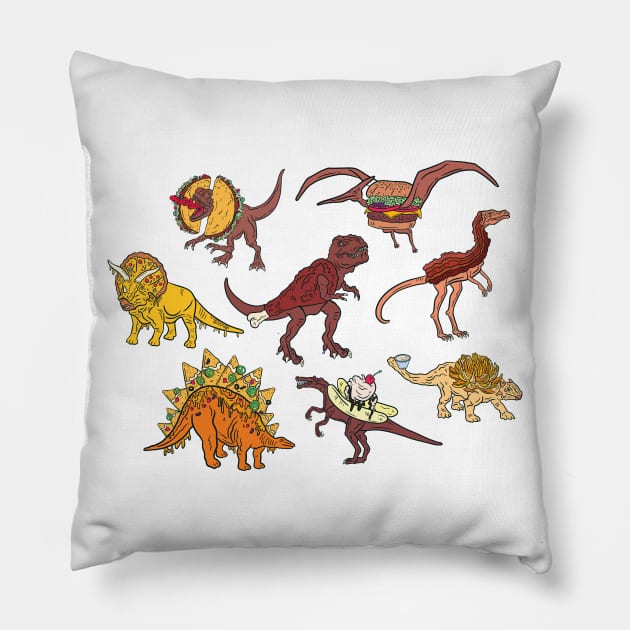 Foodie Dino Lover Pillow by Sasha Banana 