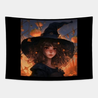 Halloween witch girl Tapestry