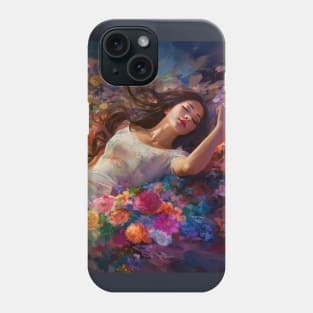 Sleeping beauty in the garden Phone Case